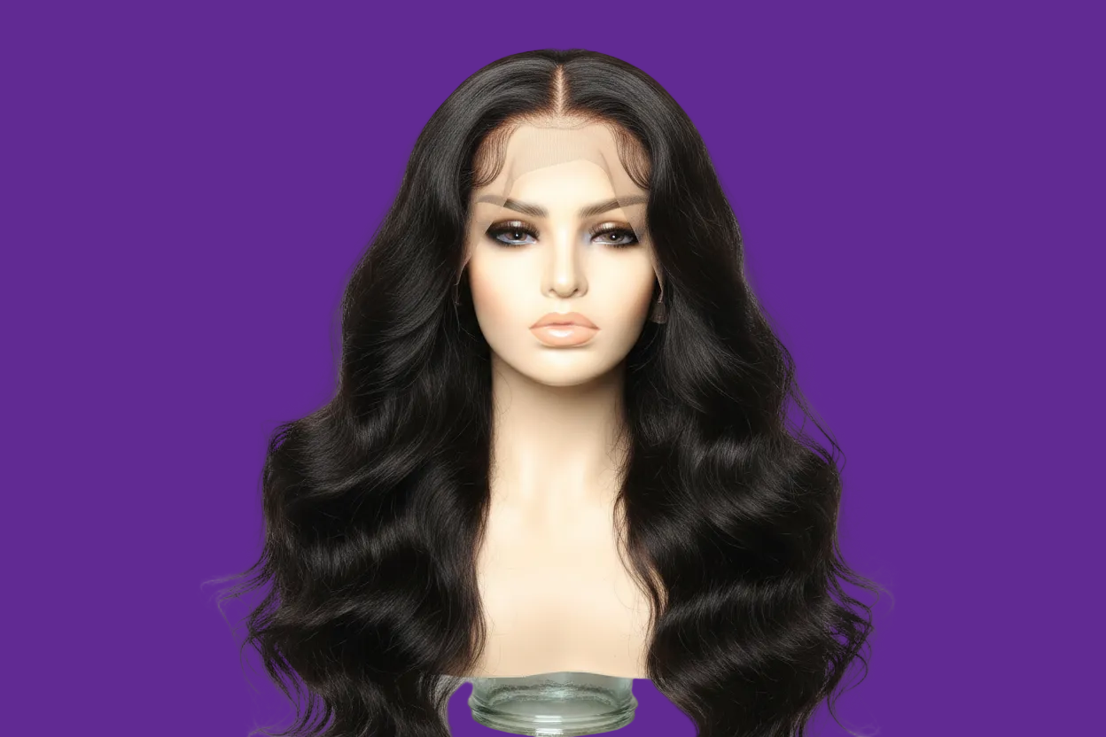 Body Wave, Pure Virgin Human Hair, 28"13 x 6 Frontal Lace Wig