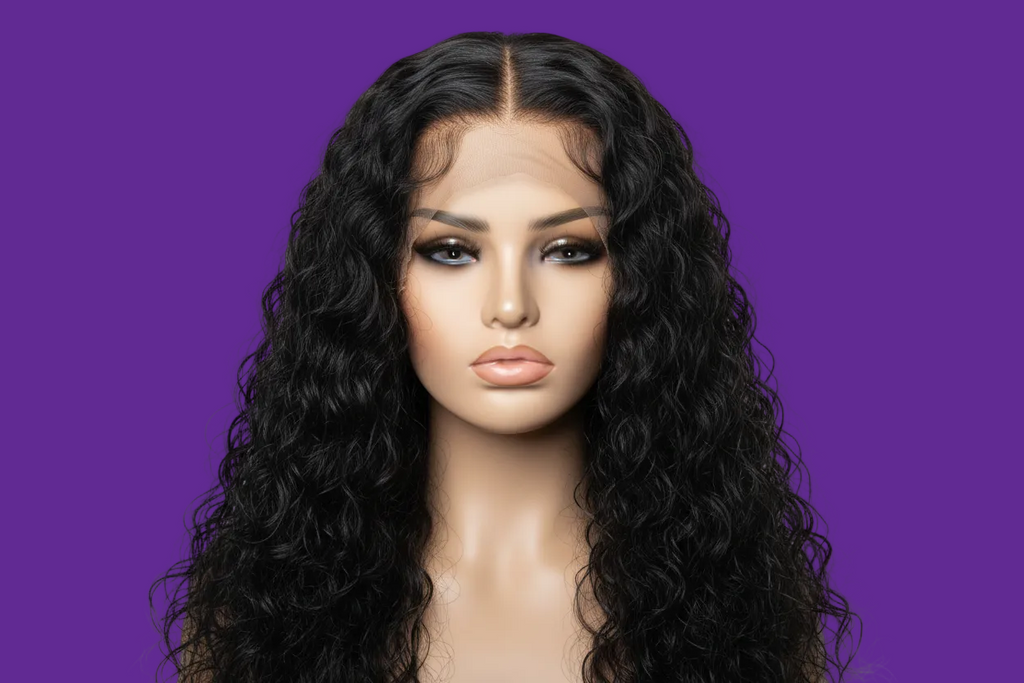 Deep Wave, Pure Virgin Human Hair, 18"13 x 6 Frontal Lace Wig