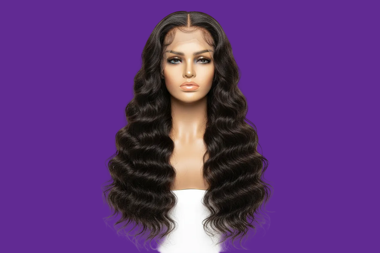 Deep Wave, Pure Virgin Human Hair, 30" 13 x 6 Frontal Lace Wig