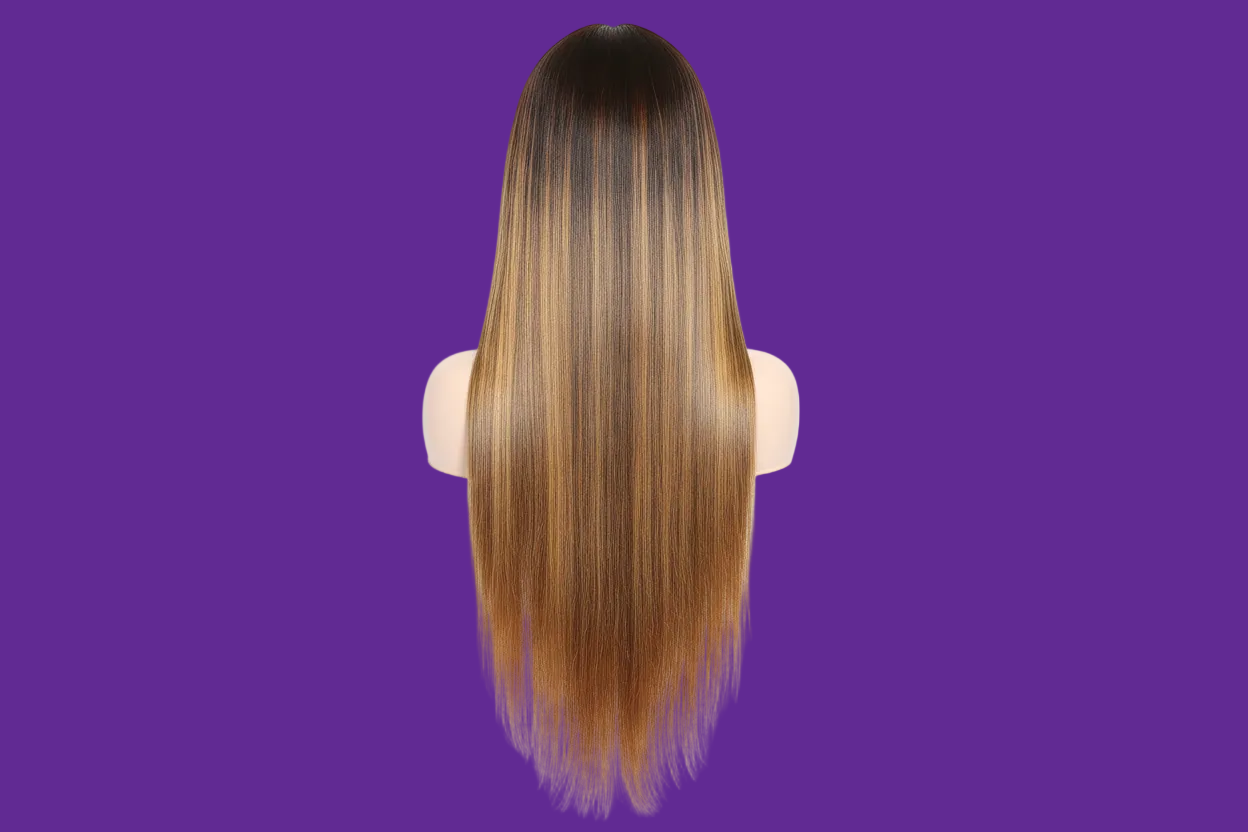 P4/27, Pure Virgin Human Hair, 30" 13 x 6 Frontal Lace Wig